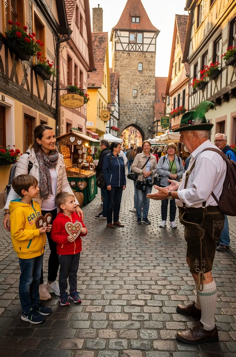 Geführte Tourgruppe erkundet ein altes Schloss mit erfahrenem Reiseleiter im Vordergrund